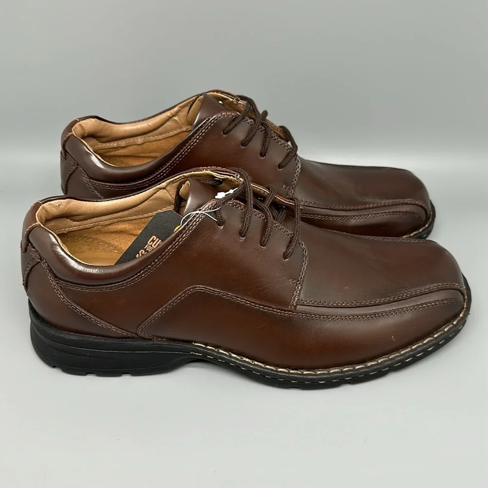 Dockers Trustee Dark Leather Oxford Dress Shoes Men's Sz‎ 10.5 New!